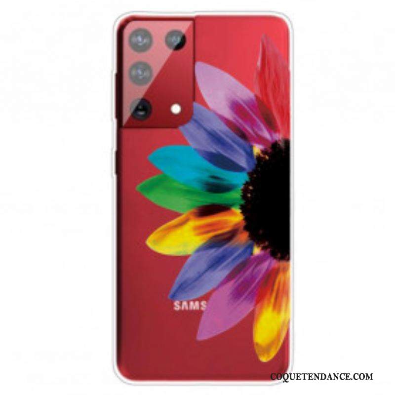 Coque Samsung Galaxy S21 Ultra 5G Fleur Colorée