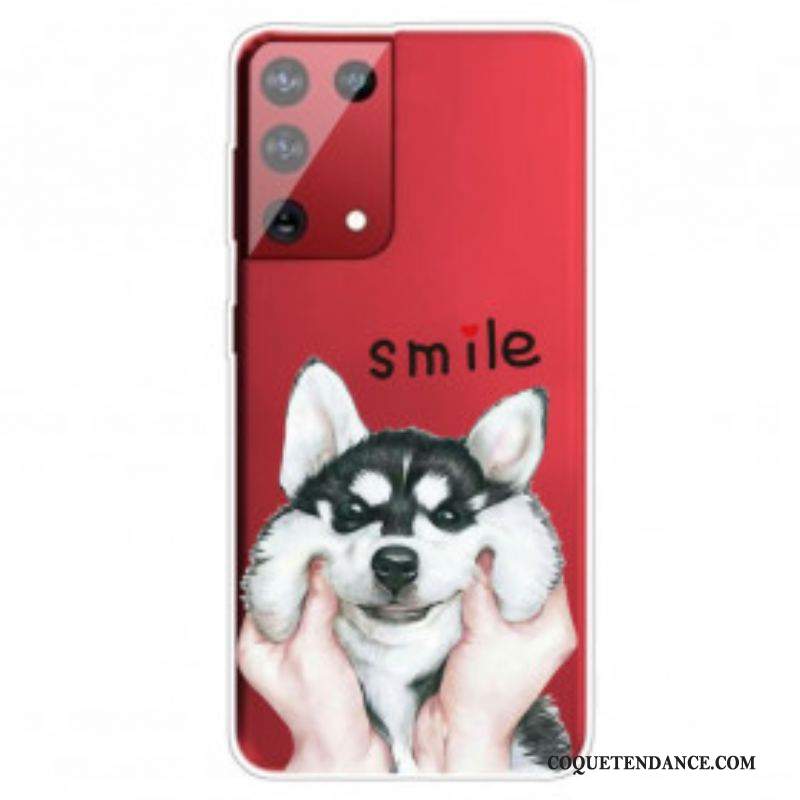 Coque Samsung Galaxy S21 Ultra 5G Smile Dog