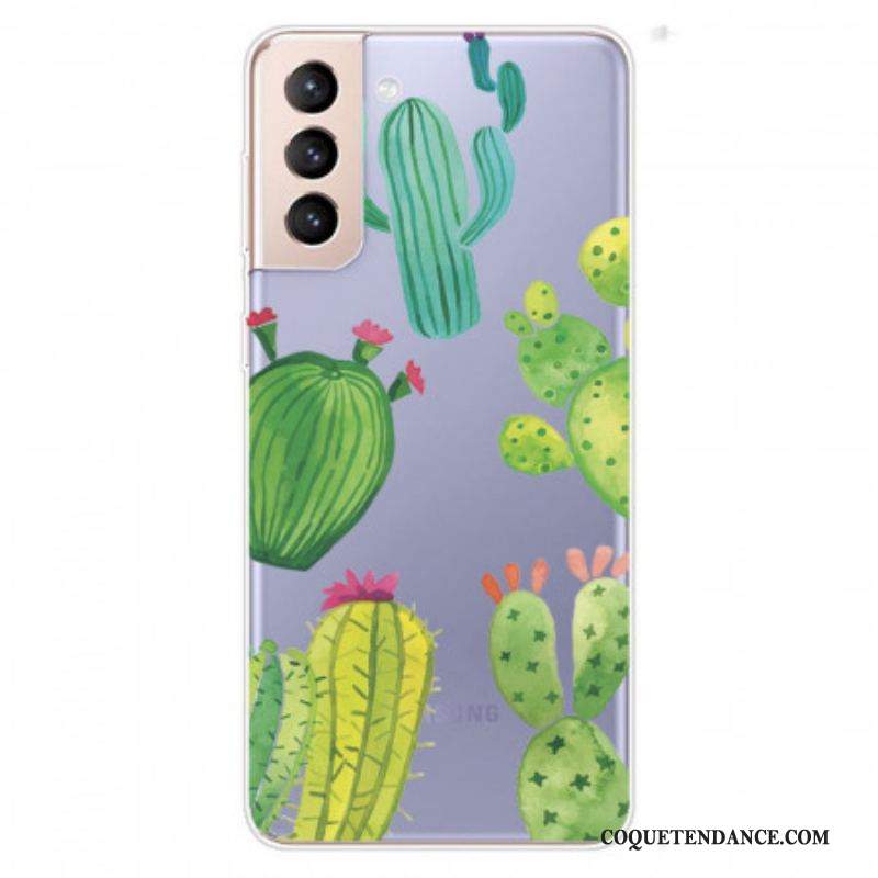 Coque Samsung Galaxy S22 5G Cactus Aquarelle
