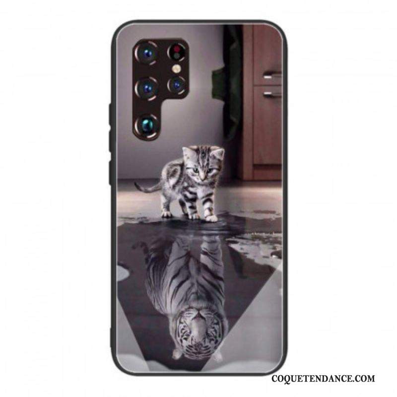 Coque Samsung Galaxy S22 Ultra 5G Verre Trempé Ernest le Tigre