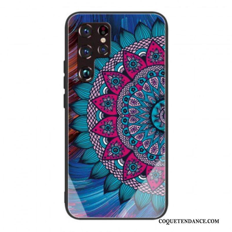 Coque Samsung Galaxy S22 Ultra 5G Verre Trempé Mandala