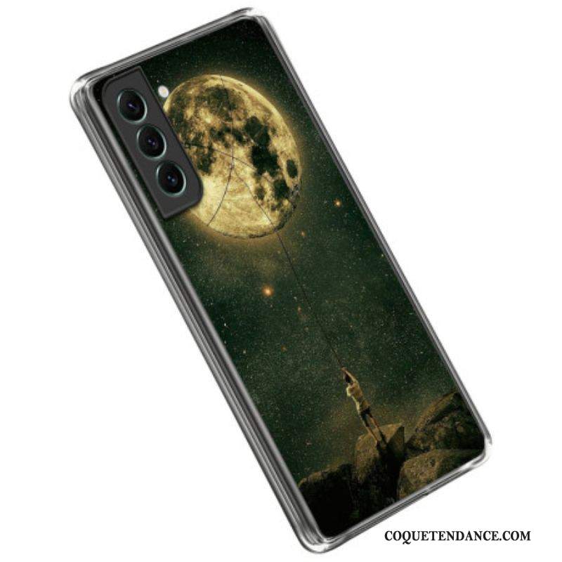 Coque Samsung Galaxy S23 5G Flexible l'Homme à la Lune