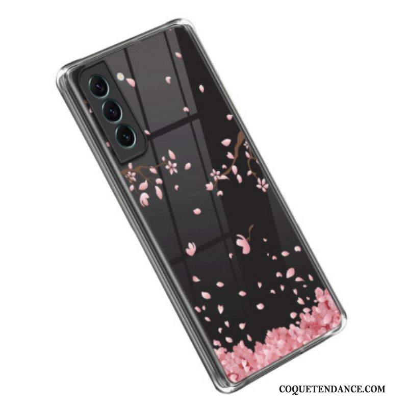 Coque Samsung Galaxy S23 5G Transparente Fleurs Roses