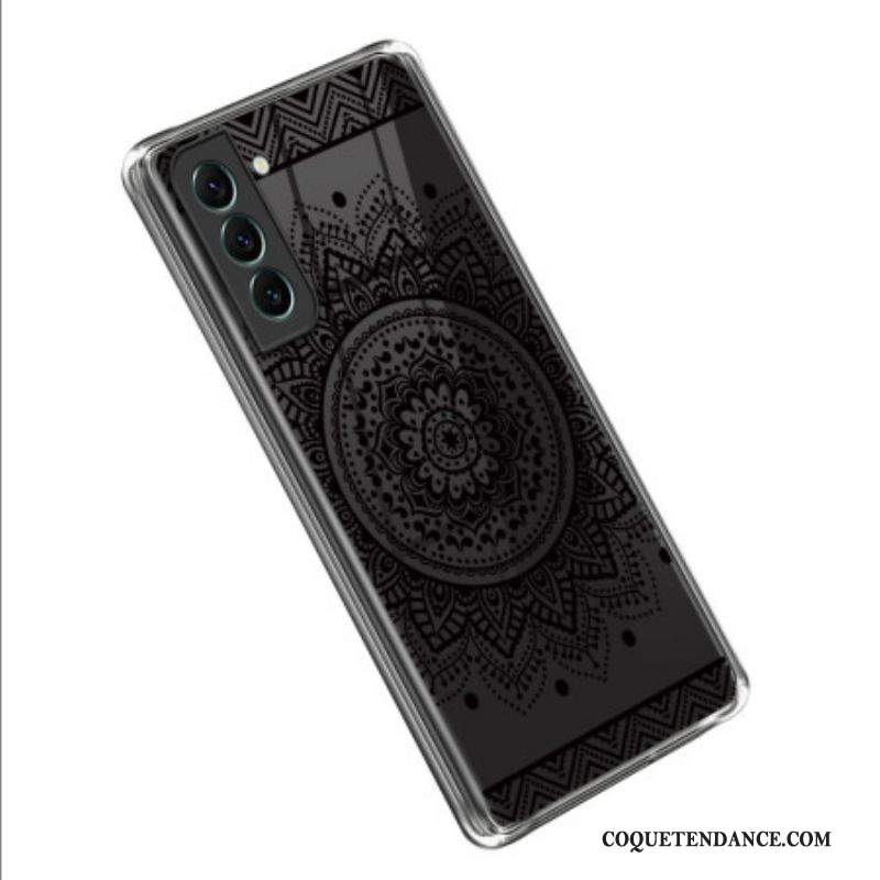 Coque Samsung Galaxy S23 5G Transparente Mandala Noir