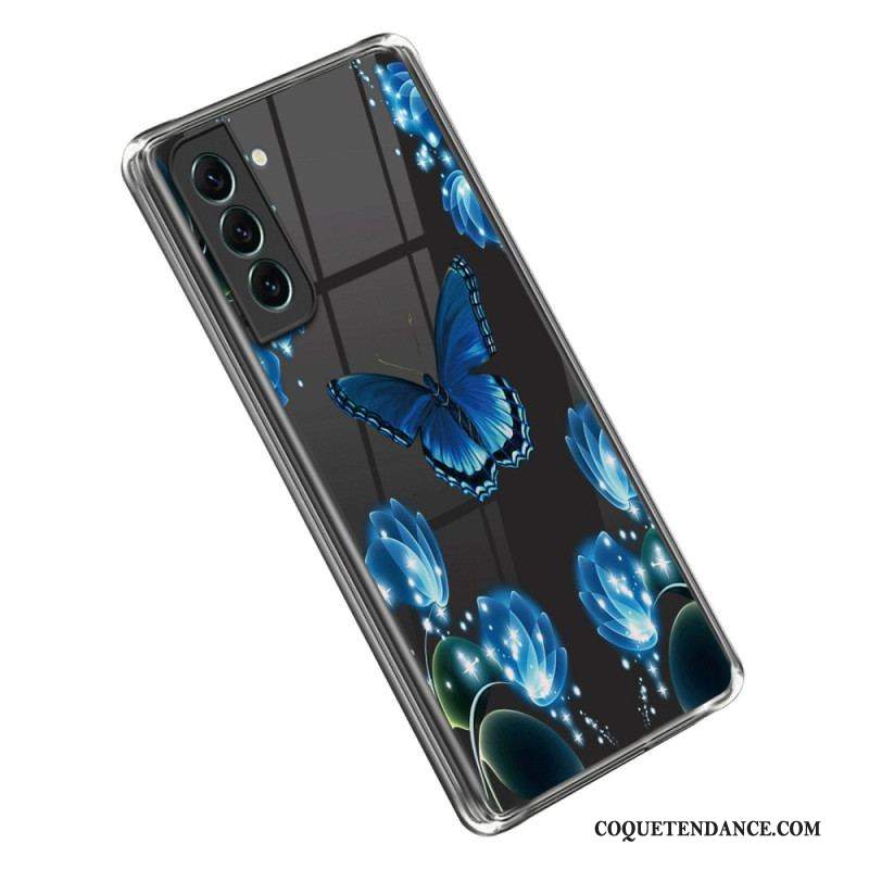 Coque Samsung Galaxy S23 Plus 5G Papillons Bleus