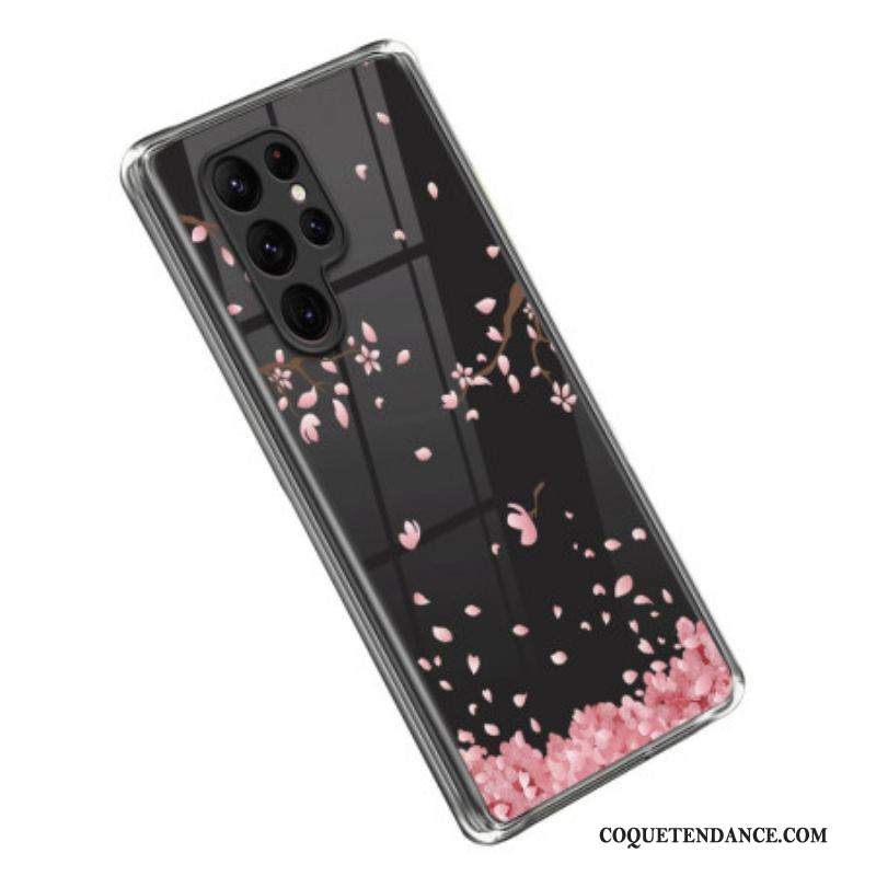 Coque Samsung Galaxy S23 Ultra 5G Fleurettes Roses