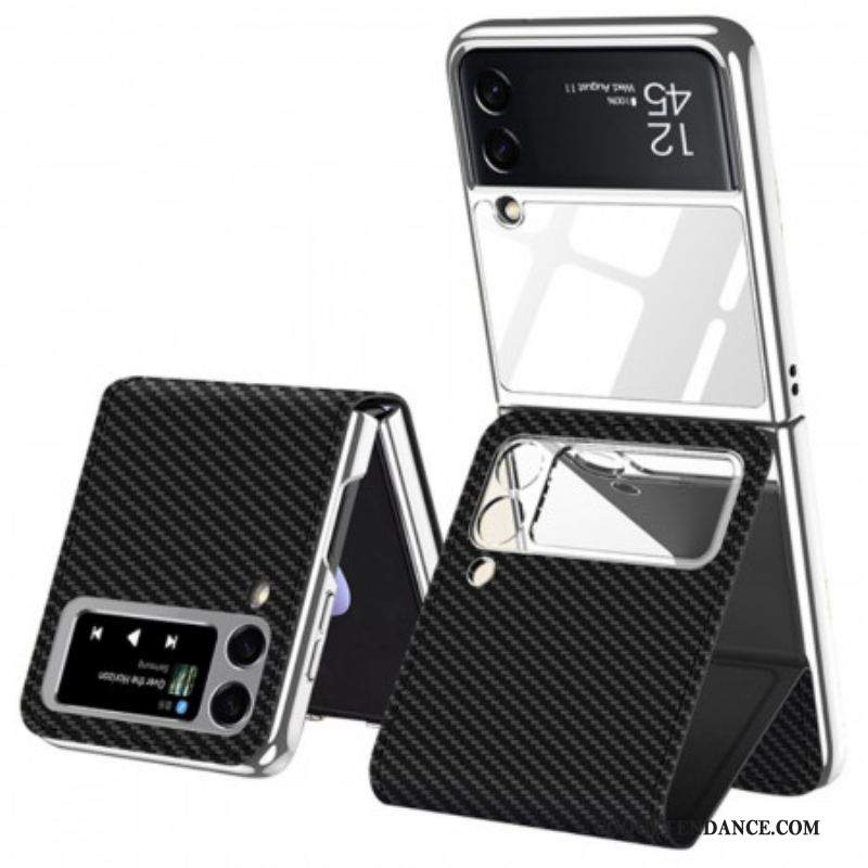 Coque Samsung Galaxy Z Flip 3 5G Carbone Effet Miroir et Support