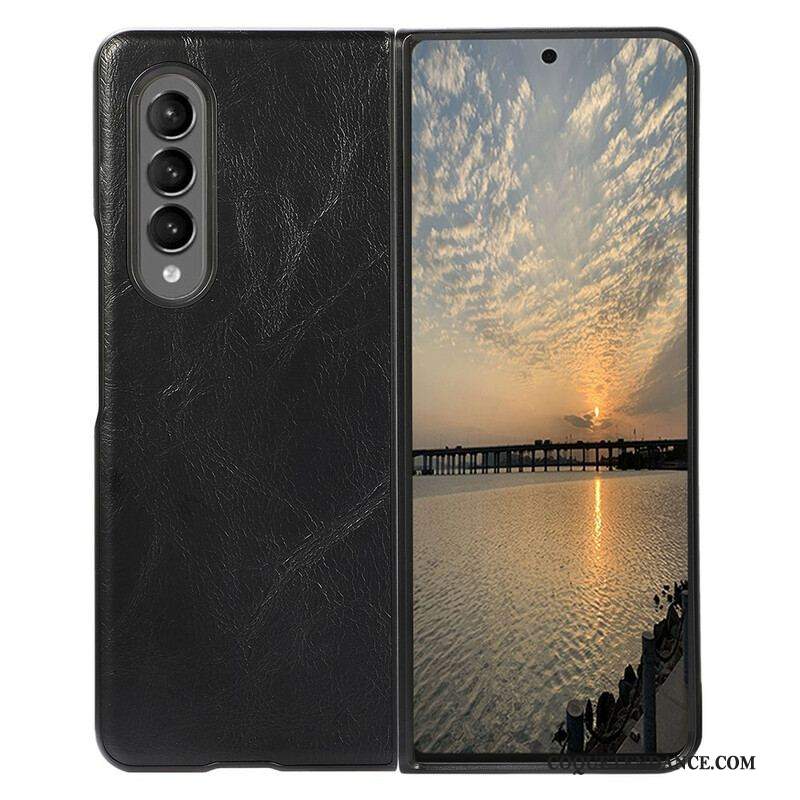 Coque Samsung Galaxy Z Fold 3 5G Simili Cuir Premium