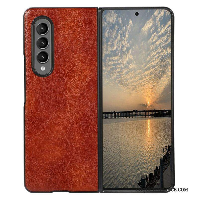 Coque Samsung Galaxy Z Fold 3 5G Simili Cuir Texturé