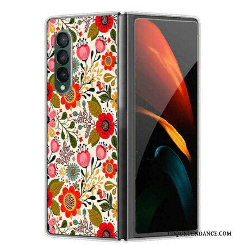 Coque Samsung Galaxy Z Fold 3 5G Tapisserie Fleurie