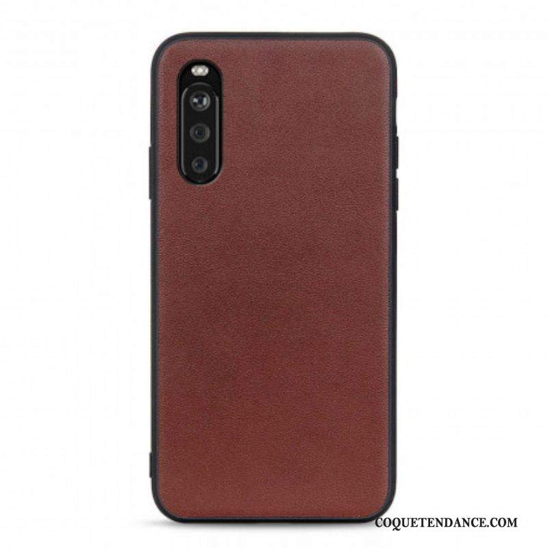 Coque Sony Xperia 10 III Véritable Cuir Business