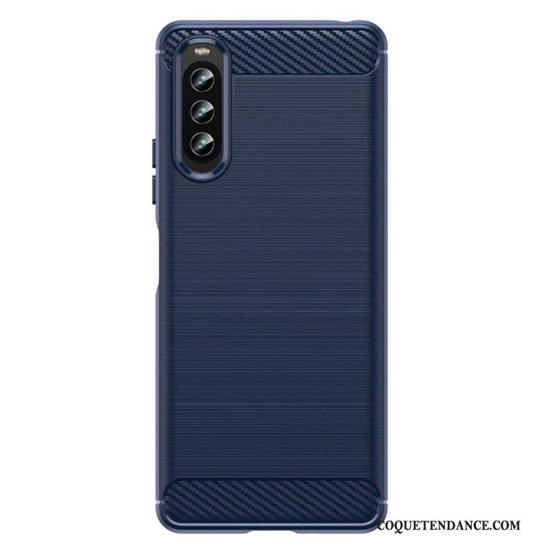 Coque Sony Xperia 10 IV Fibre Carbone Brossée