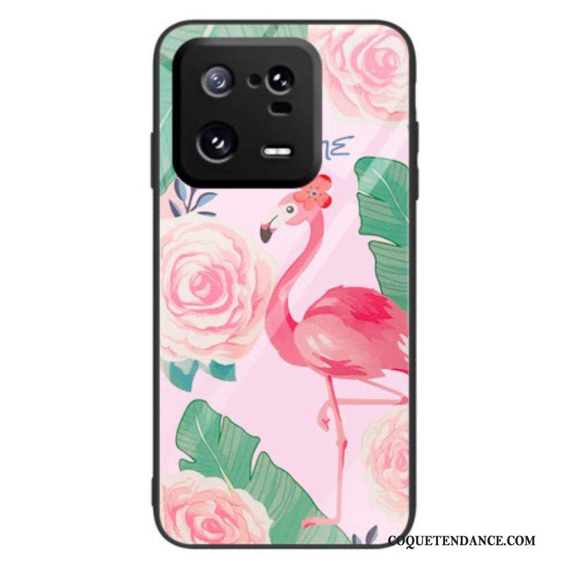 Coque Xiaomi 13 Pro Verre Trempé Flamant Rose