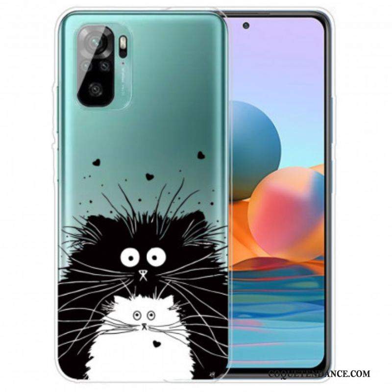 Coque Xiaomi Redmi Note 10/10S/Poco M5s Regarde les Chats