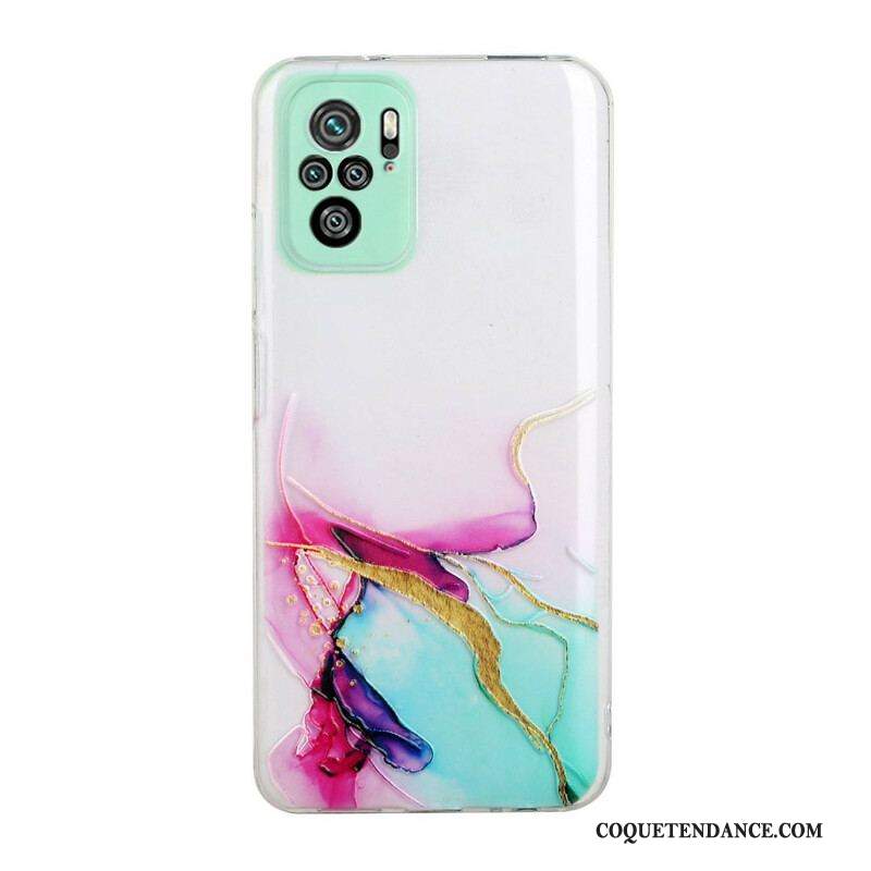 Coque Xiaomi Redmi Note 10/10S/Poco M5s Silicone Effet Marbré