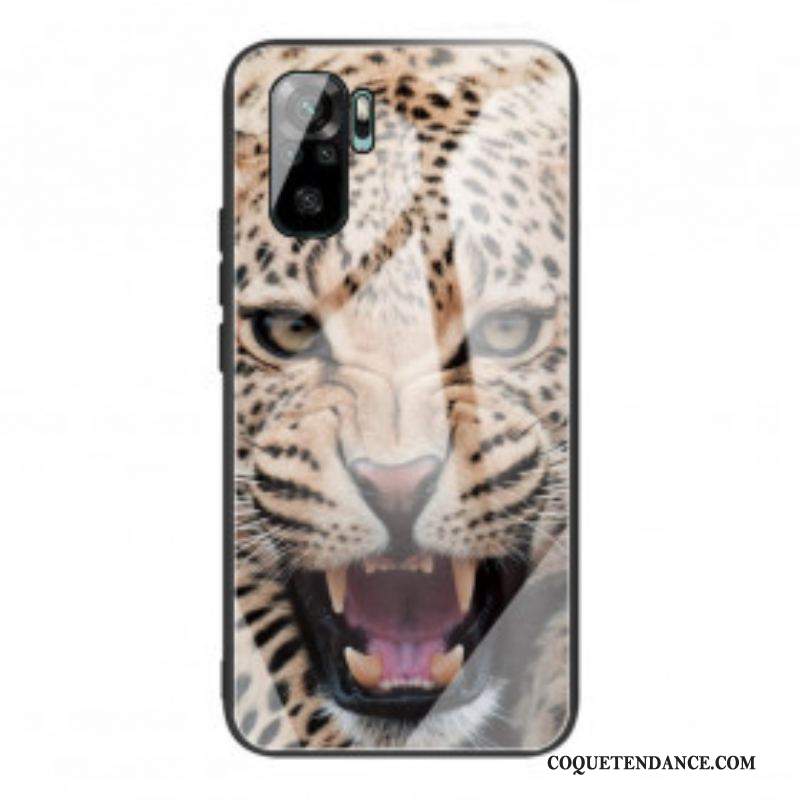 Coque Xiaomi Redmi Note 10/10S/Poco M5s Verre Trempé Léopard