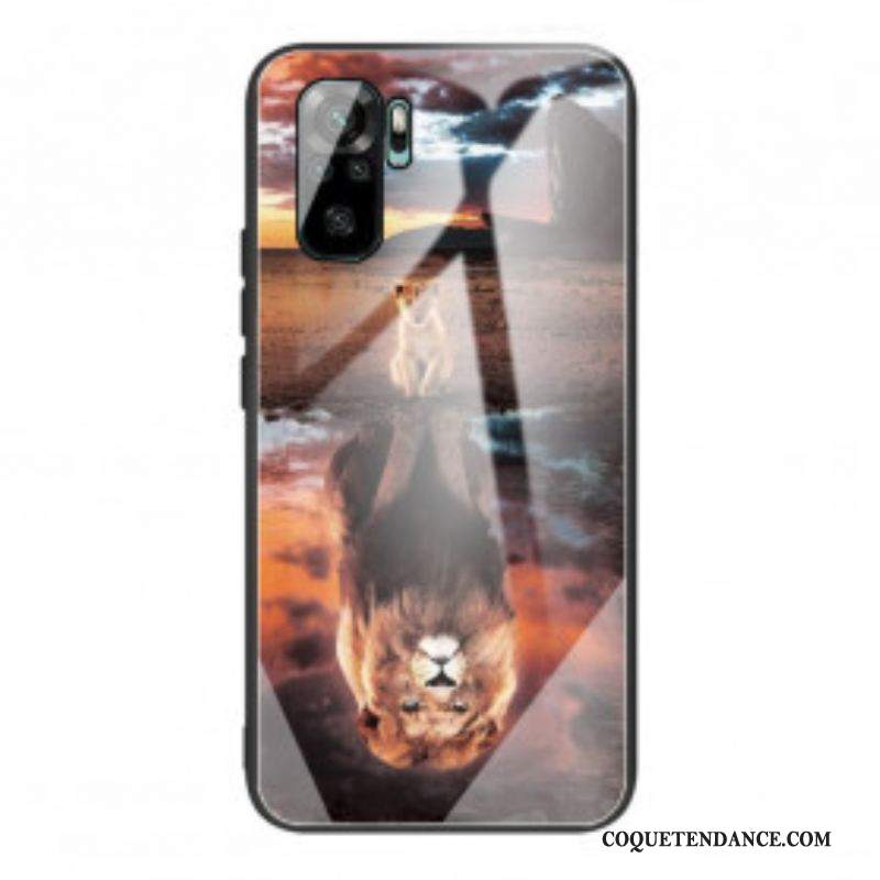 Coque Xiaomi Redmi Note 10/10S/Poco M5s Verre Trempé Rêve de Lionceau