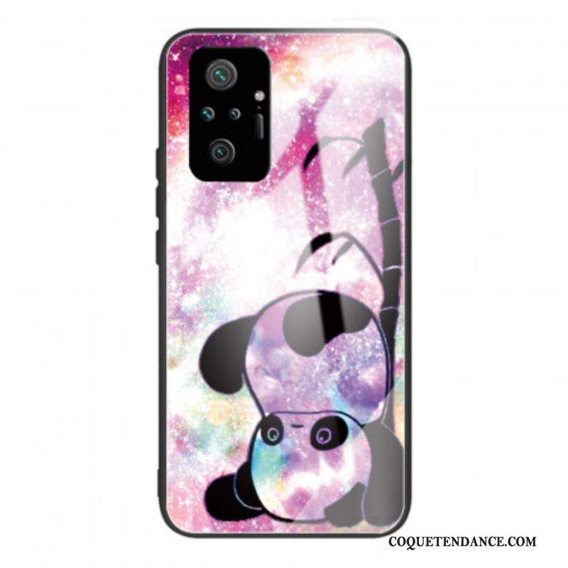 Coque Xiaomi Redmi Note 10 Pro Verre Trempé Panda et Bambou