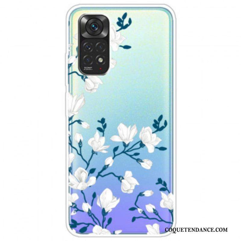 Coque Xiaomi Redmi Note 11 / 11s Fleurs Blanches