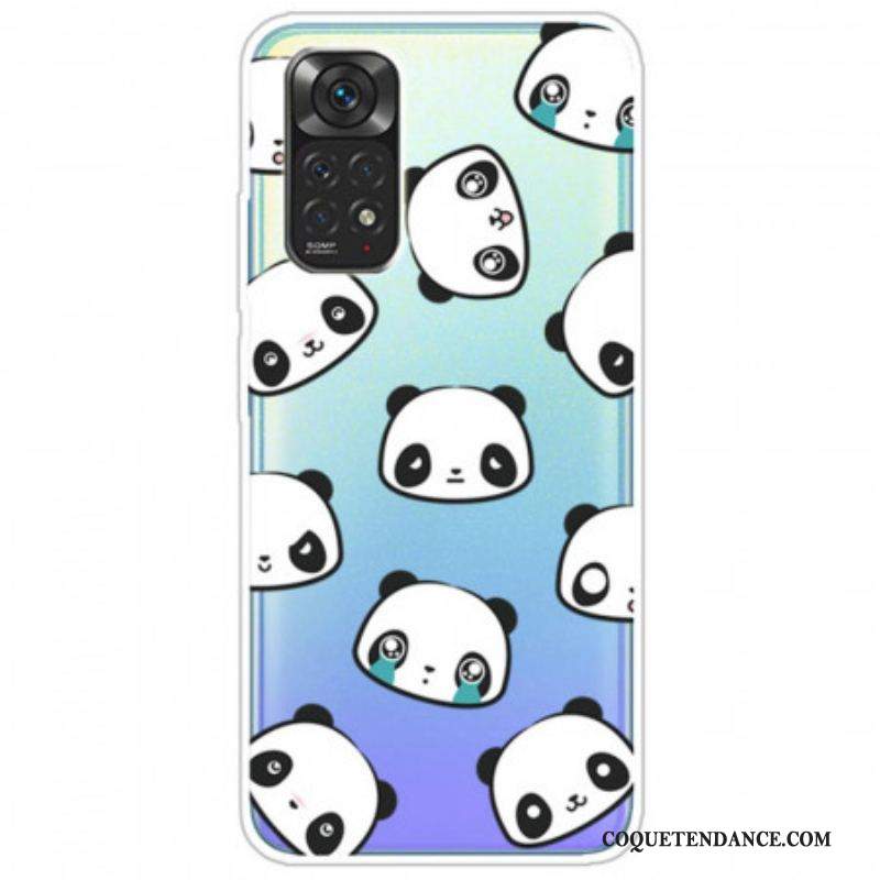 Coque Xiaomi Redmi Note 11 / 11s Pandas Sentimentaux