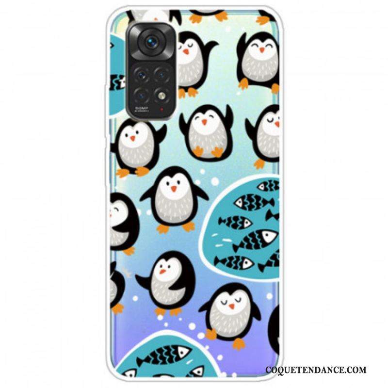Coque Xiaomi Redmi Note 11 / 11s Pingouins et Poissons