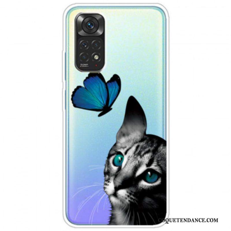 Coque Xiaomi Redmi Note 11 Pro /  Note 11 Pro 5G Chat et Papillon