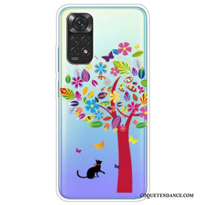 Coque Xiaomi Redmi Note 11 Pro / Note 11 Pro 5G Chat sous l'Arbre Coloré