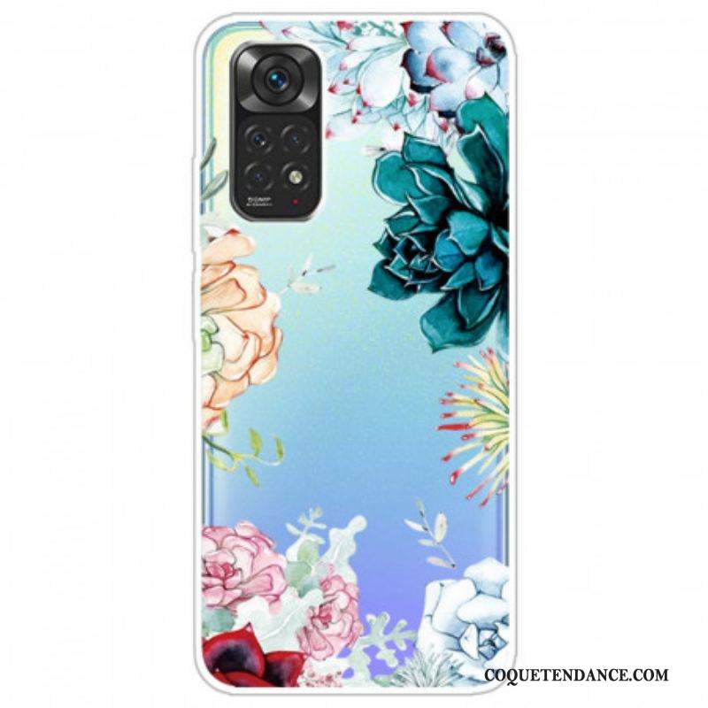 Coque Xiaomi Redmi Note 11 Pro /  Note 11 Pro 5G Fleurs Aquarelle