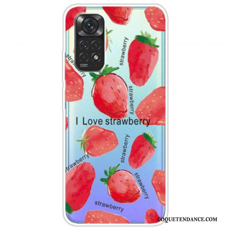 Coque Xiaomi Redmi Note 11 Pro / Note 11 Pro 5G Fraises / i Love Strawberry
