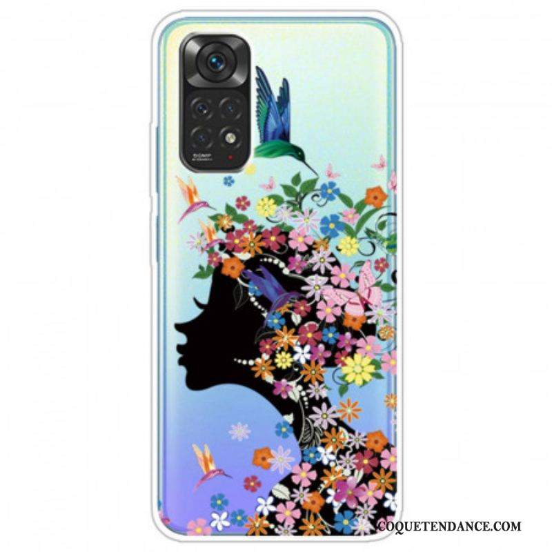 Coque Xiaomi Redmi Note 11 Pro /  Note 11 Pro 5G Jolie Tête Fleurie