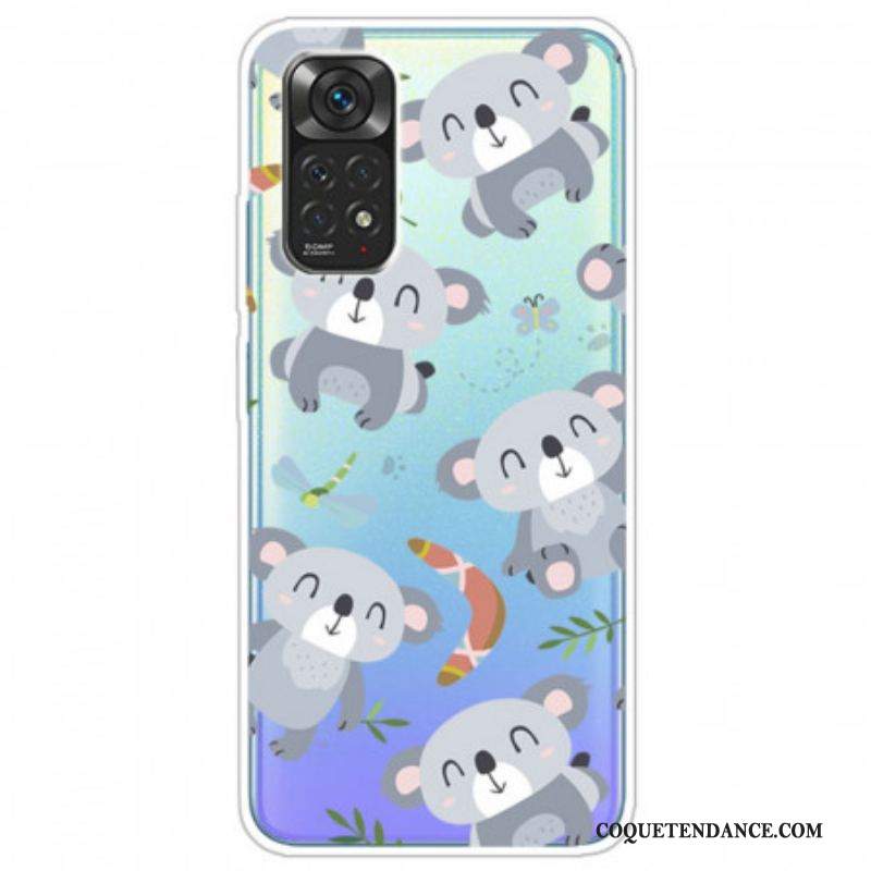 Coque Xiaomi Redmi Note 11 Pro /  Note 11 Pro 5G Petits Koalas Gris