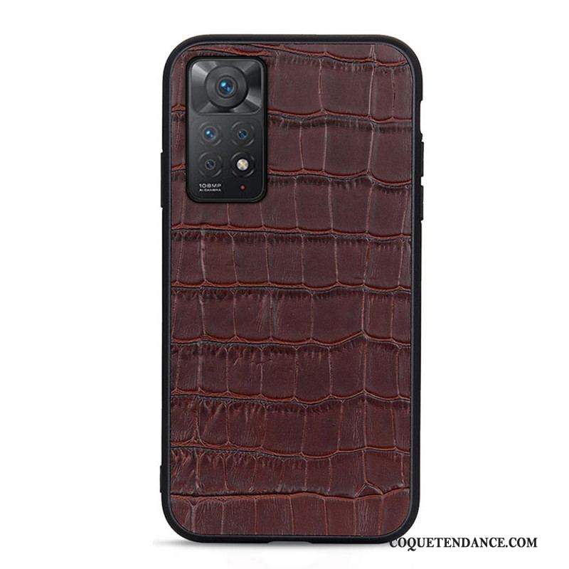 Coque Xiaomi Redmi Note 11 Pro / Note 11 Pro 5G Véritable Cuir Texture Crocodile