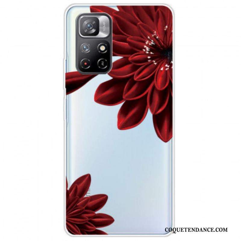 Coque Xiaomi Redmi Note 11 Pro Plus 5G Fleurs Rouges