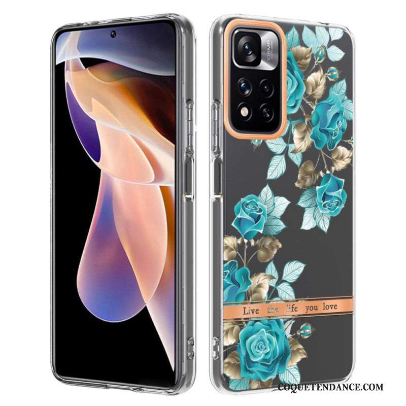 Coque Xiaomi Redmi Note 11 Pro Plus 5G Transparente Florale