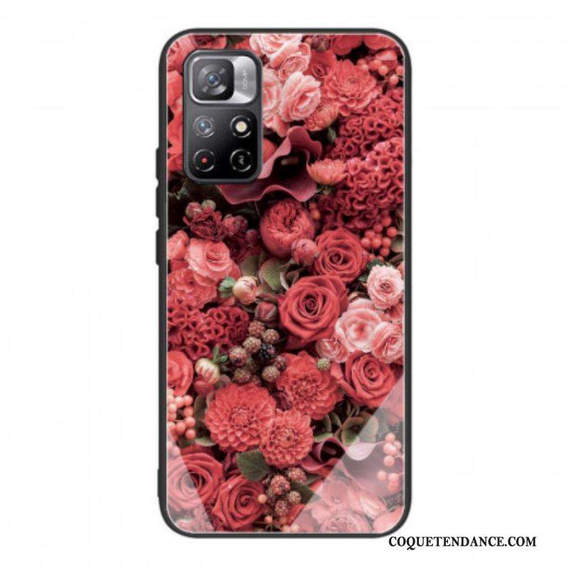 Coque Xiaomi Redmi Note 11 Pro Plus 5G Verre trempé Fleurs Roses