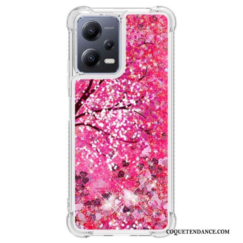 Coque Xiaomi Redmi Note 12/Poco X5 5G Paillettes Arbre