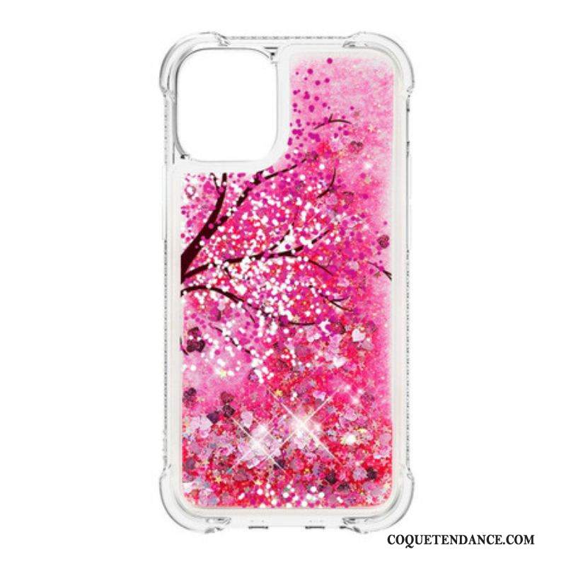 Coque iPhone 13 Mini Arbre Paillettes