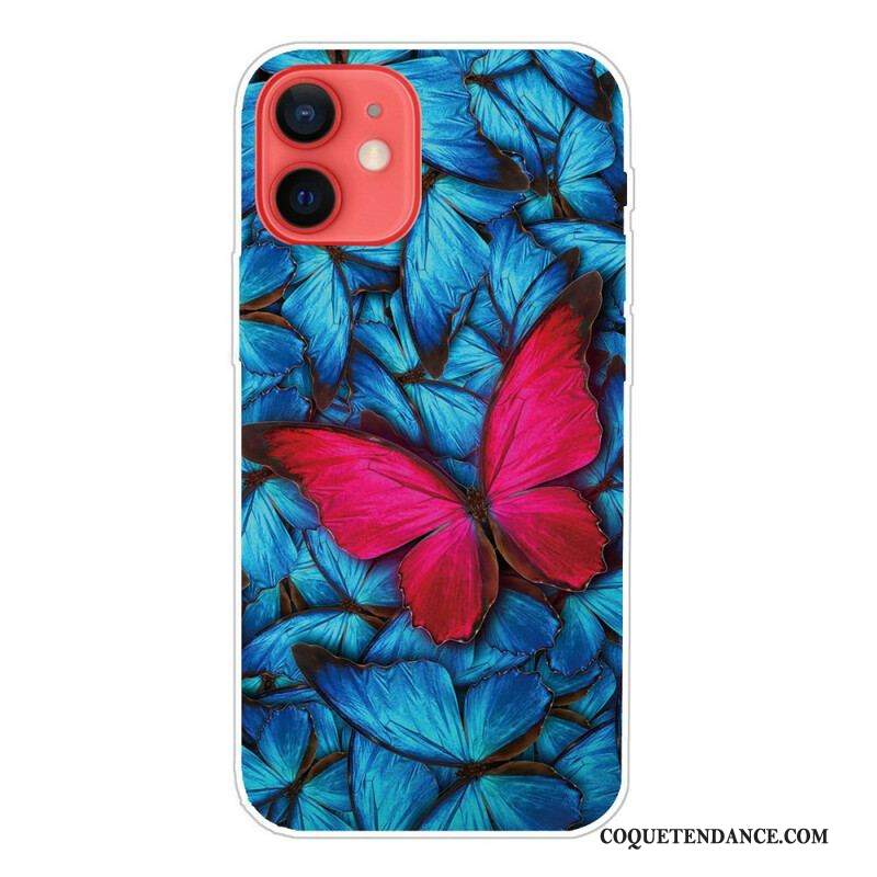 Coque iPhone 13 Mini Flexible Papillons