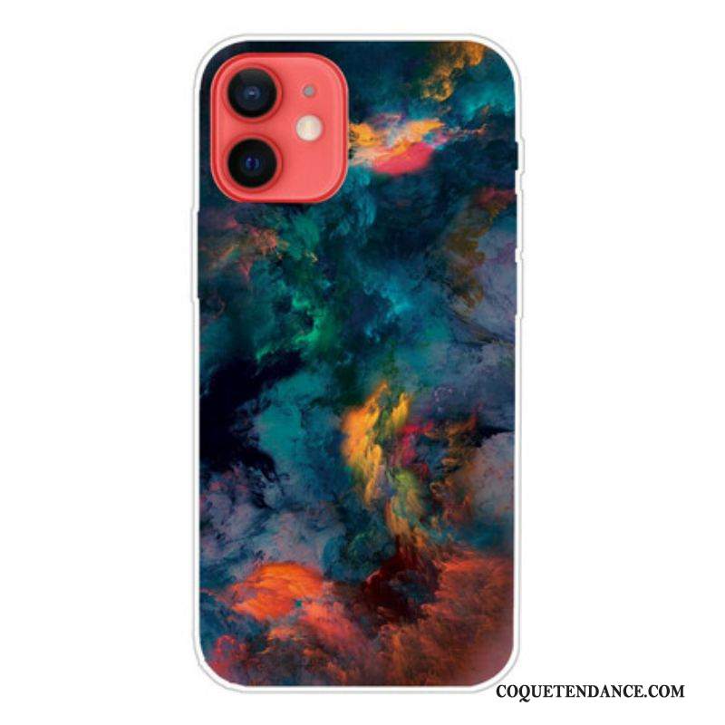 Coque iPhone 13 Mini Nuages Colorés