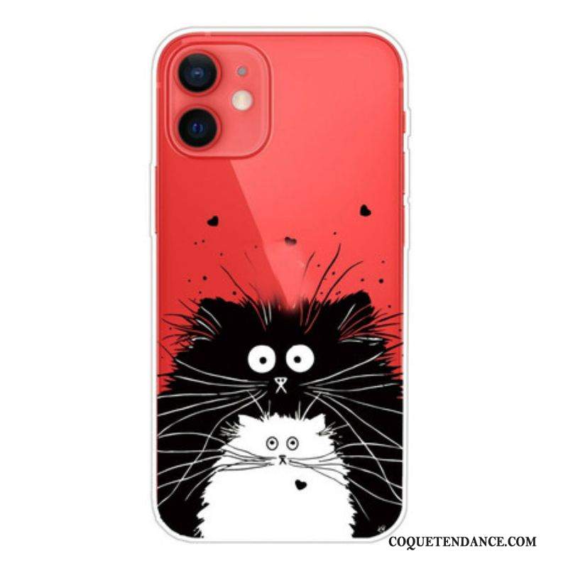 Coque iPhone 13 Mini Regarde les Chats