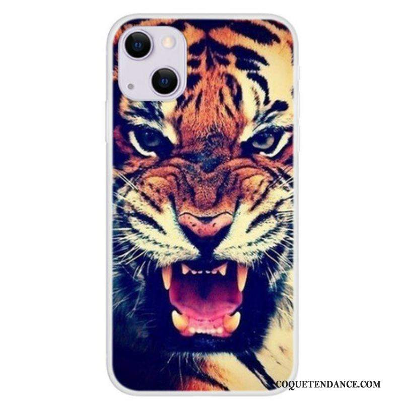 Coque iPhone 13 Mini Tigre de Face