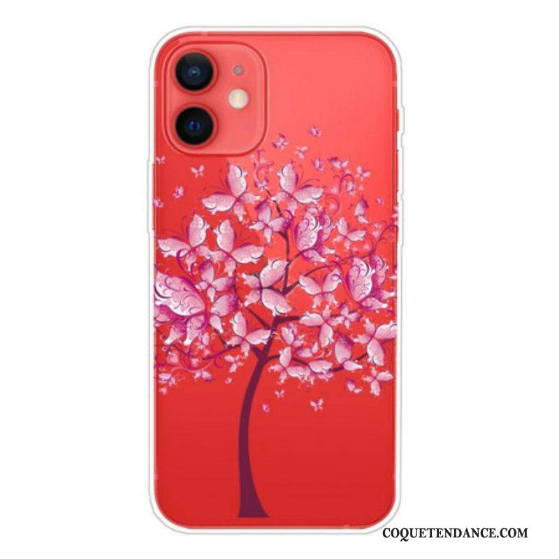 Coque iPhone 13 Mini Top Arbre Rose