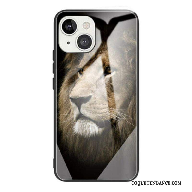 Coque iPhone 13 Mini Verre Trempé Tête de Lion