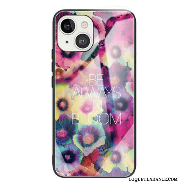 Coque iPhone 13 Mini Verre trempé Be Always in Bloom