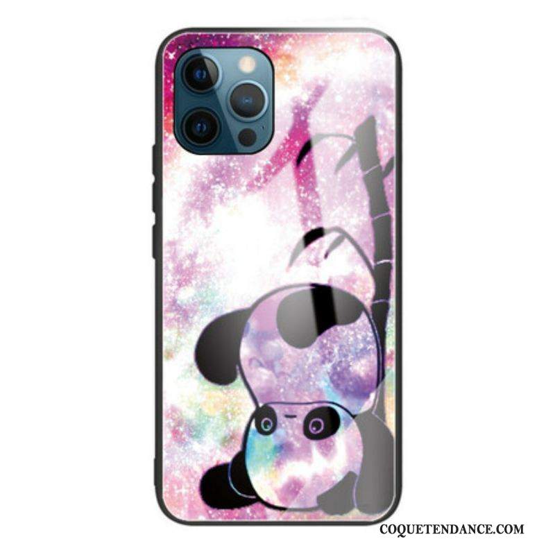Coque iPhone 13 Pro Verre Trempé Panda et Bambou