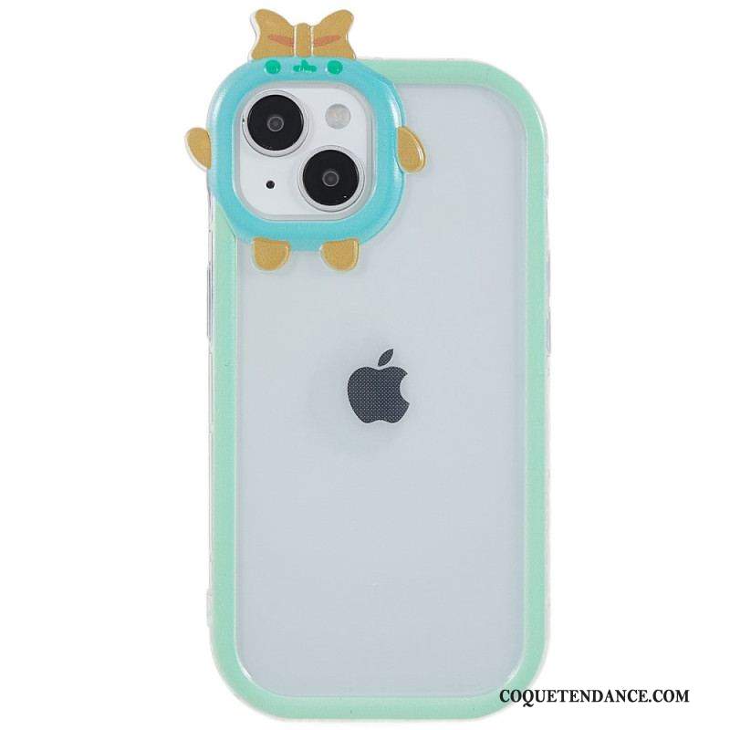 Coque iPhone 14 Plus Transparente et Protection Lentille Amusante