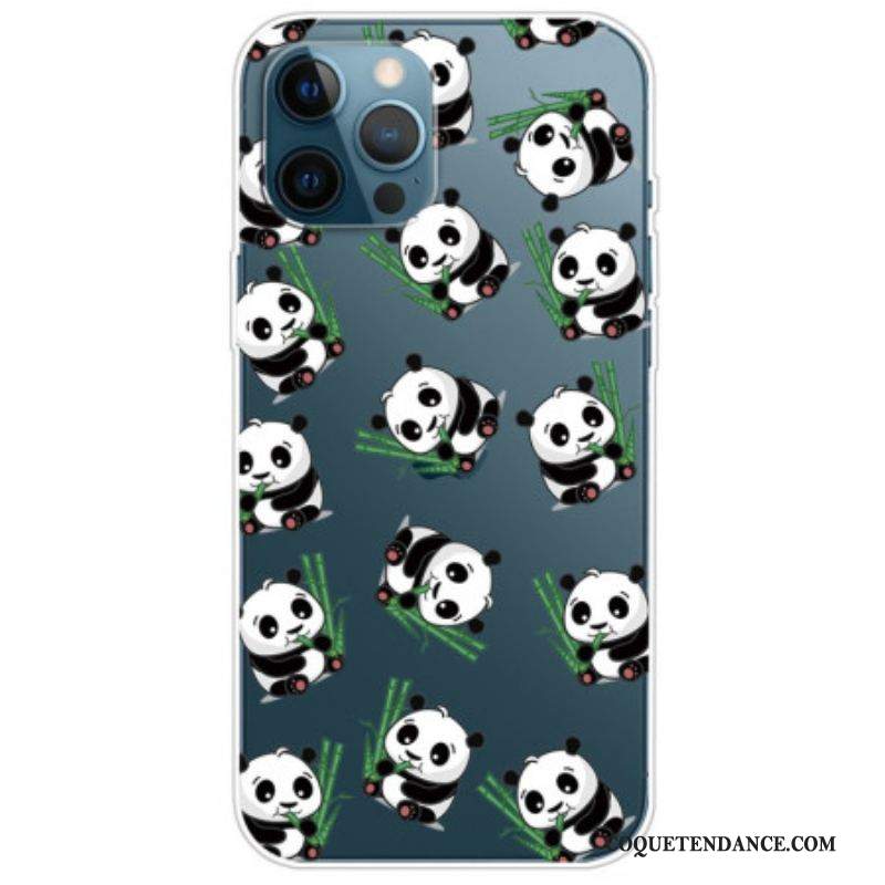 Coque iPhone 14 Pro Transparente Petits Pandas