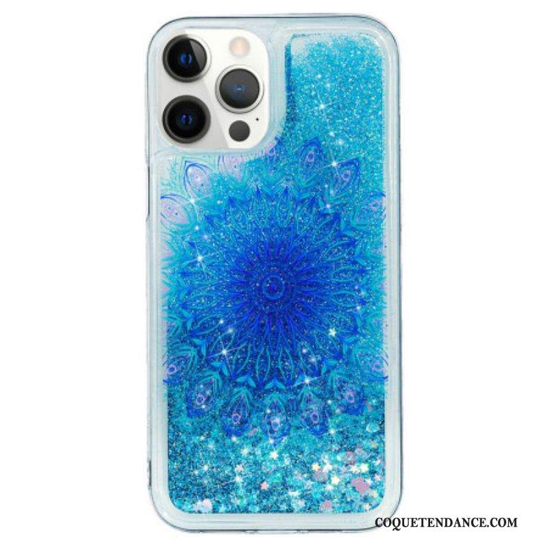 Coque iPhone 15 Pro Max Paillettes Mandala