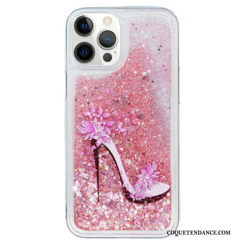 Coque iPhone 15 Pro Paillettes Escarpin