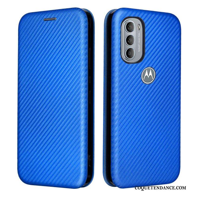 Flip Cover Moto G41 / G31 Silicone Carbone